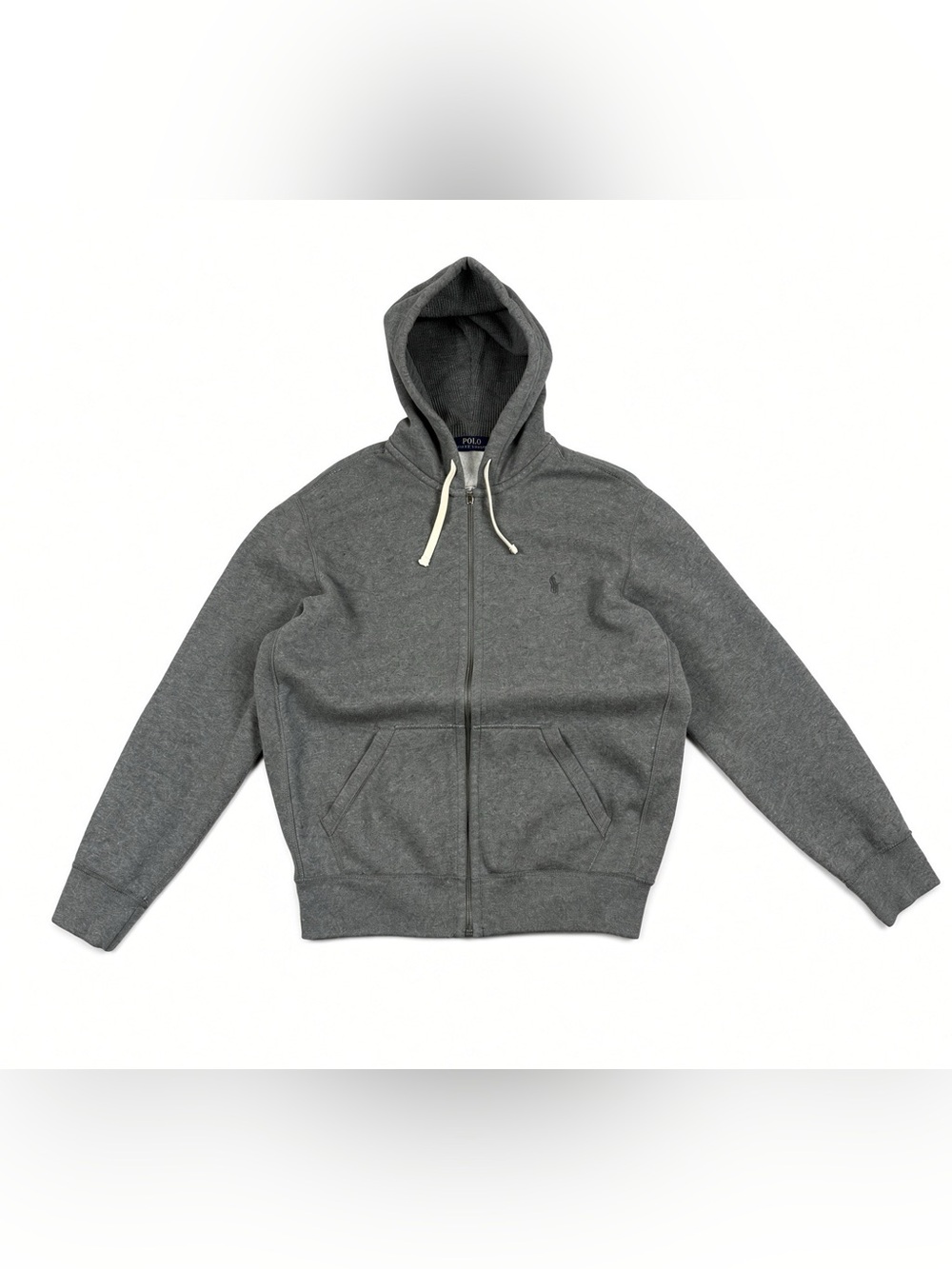 Polo Ralph Lauren Men’s Gray Full Zip Hoodie Pony Logo Fleece L XL